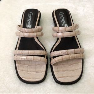 Leather Croc Sandals